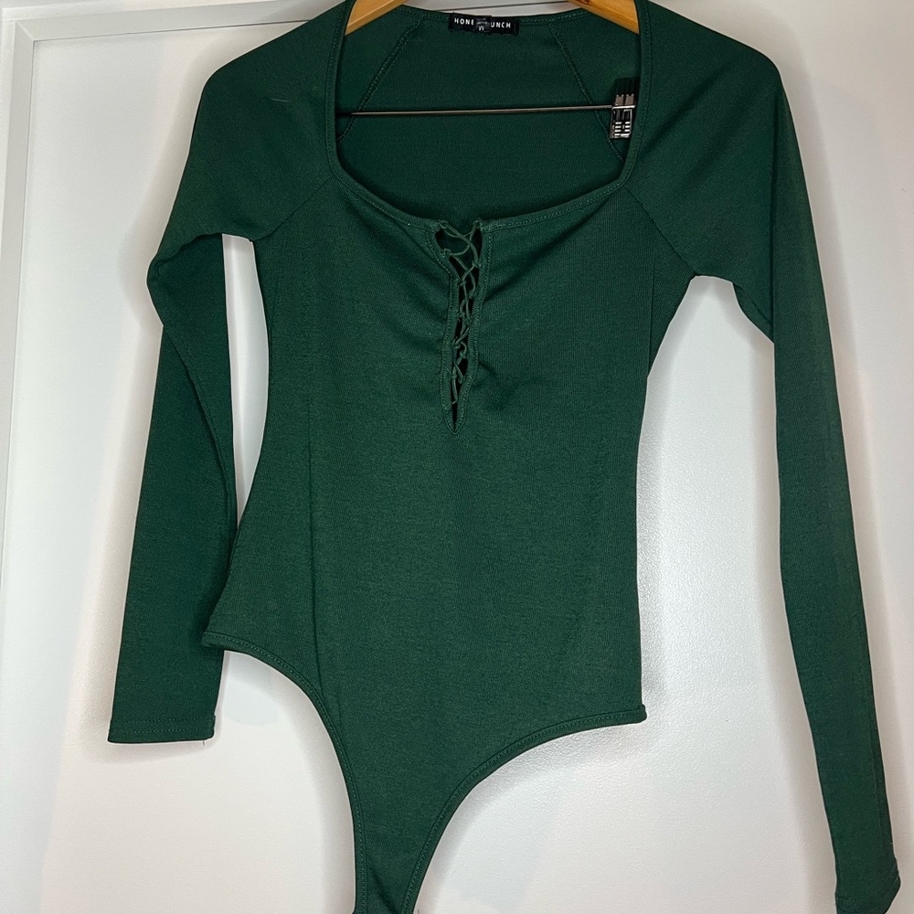 Honey Punch lace up bodysuit